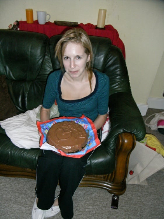 Rachel with cake