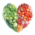 Fruit and veg in heart shape