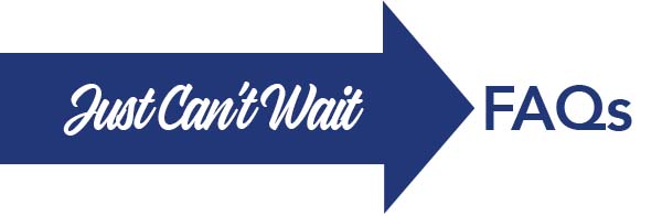 JCW FAQs Automation ArrowBanner Frequently Asked Questions - Just Can't Wait Card