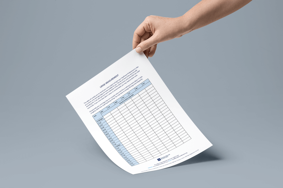 Urine Measurement Chart for Catheter