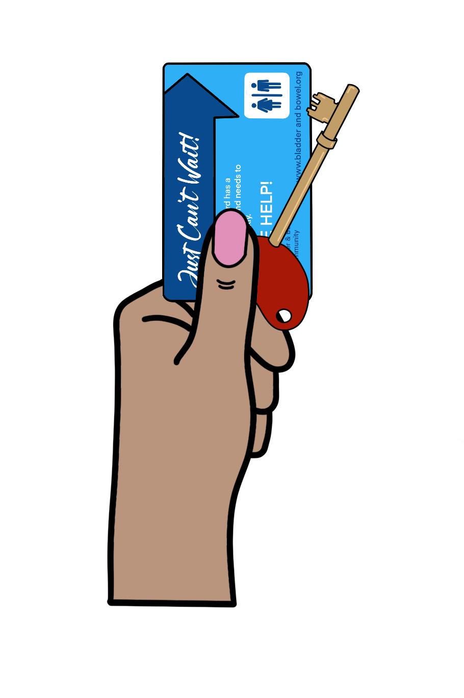 A Just Can't Wait Card and Radar Key can help Ostomates gain access to toilets